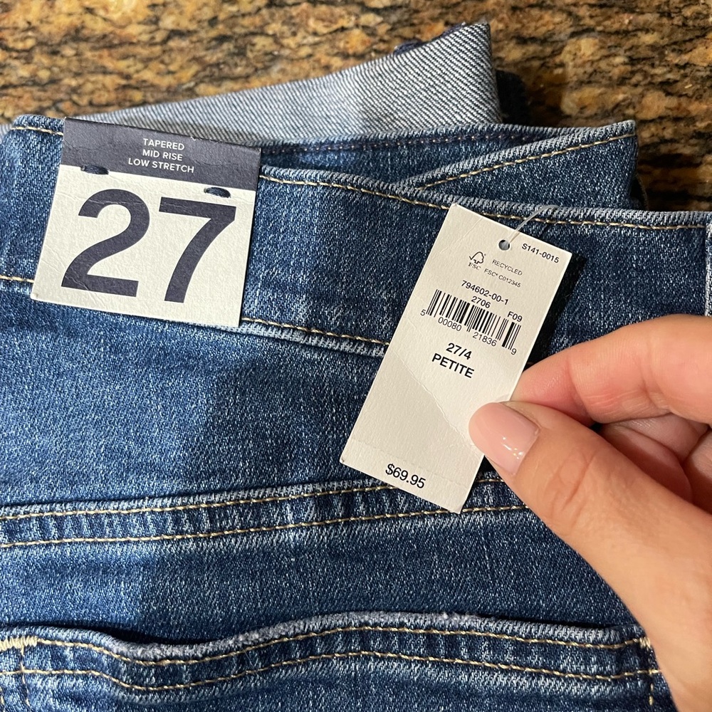 New with tags: Tapered, Mid Rise, Low Stretch GAP Denim